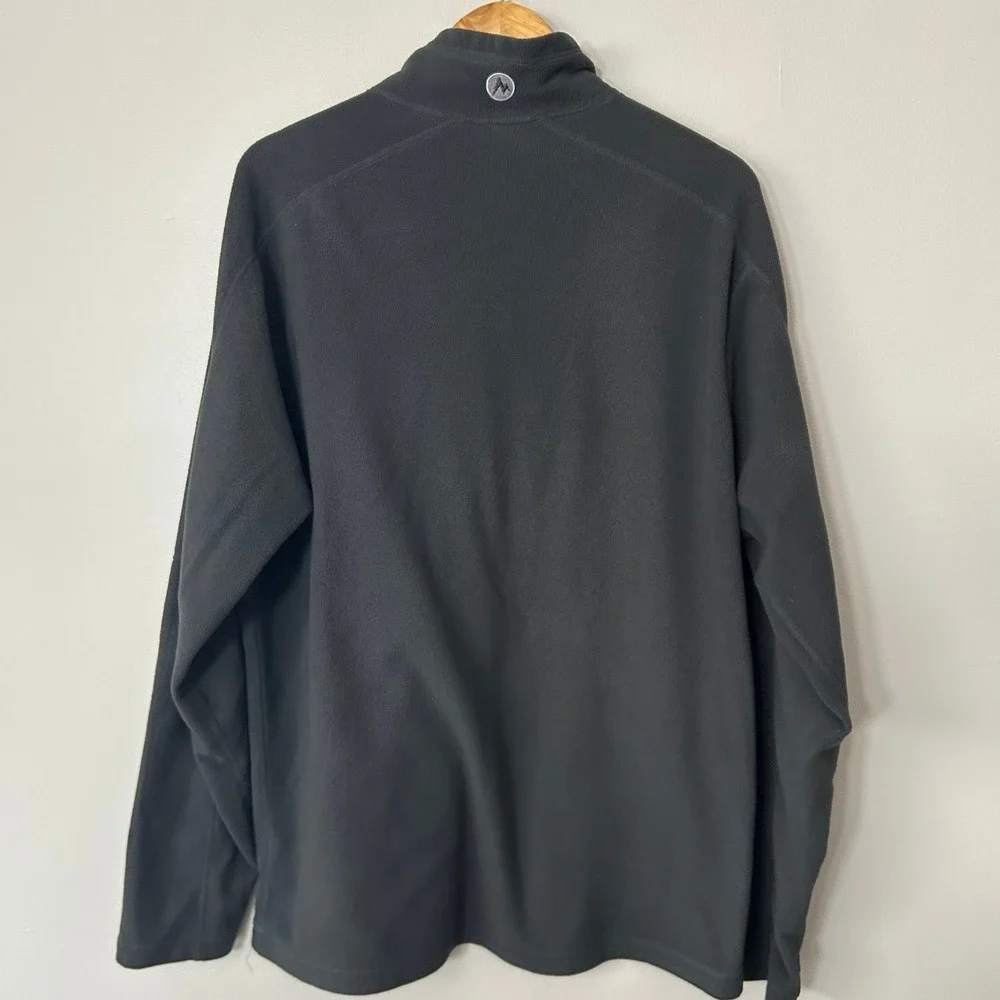 Marmot‎ Pullover Mens XL Black Fleece 1/4 Zip Mock Neck Lightweight Jacket
